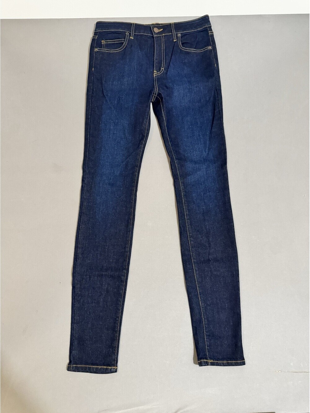 Aviator Women's Skinny 30 Dark Blue Denim Jeans Cotton Blend 5-Pocket Zip Button